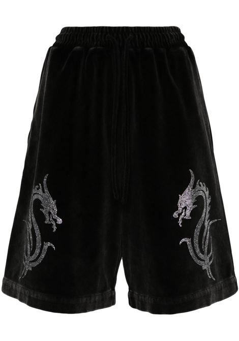 Shorts con drago di cristalli in nero - unisex ALEXANDER WANG | Shorts | UCC1244090095A