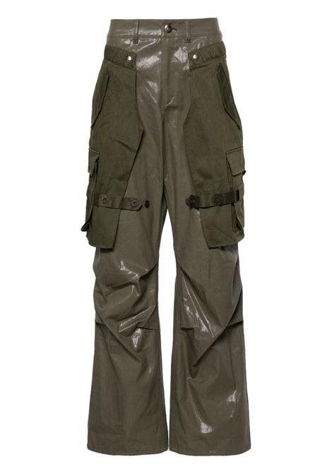 Khaki green Raptor layered cargo trousers Andersson Bell - unisex ANDERSSON BELL | APA695MLKHK
