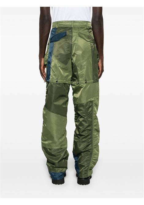 Green detachable patchwork cargo trousers Andersson Bell - unisex ANDERSSON BELL | APA728MLKHK