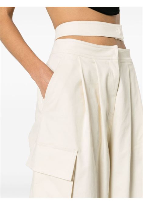 Pantaloni a vita alta in bianco - donna ANDREADAMO | ADPS24PA047591690474