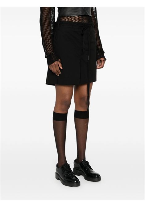 Shorts con pieghe in nero Ann Demeulemeester - donna ANN DEMEULEMEESTER | 2401WTR23FA422099