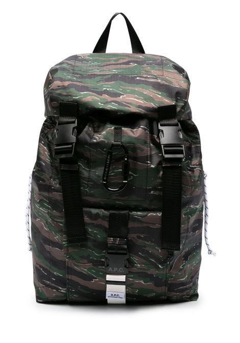 Multicolor trek camouflage-print backpack ? men A.P.C. | COGXEH62220JAA