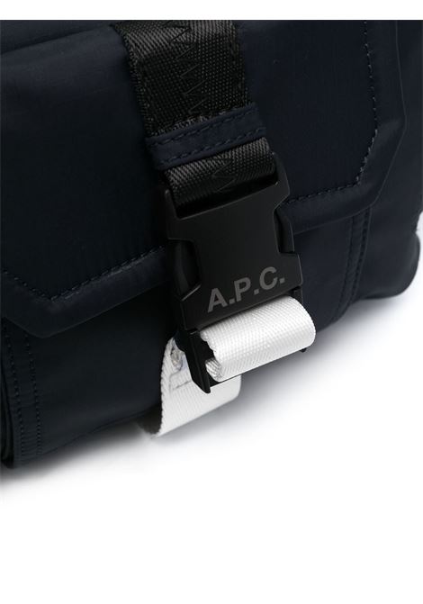 Blue navy treck logo buckle-fastening shoulder bag ? men A.P.C. | PAAFHH61734IAK
