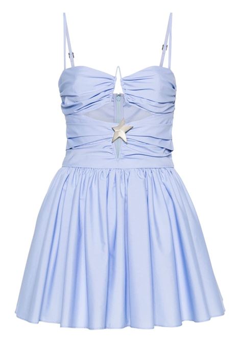 Powder blue star cut-out minidress - women AREA | 2401D25291PWDRBL