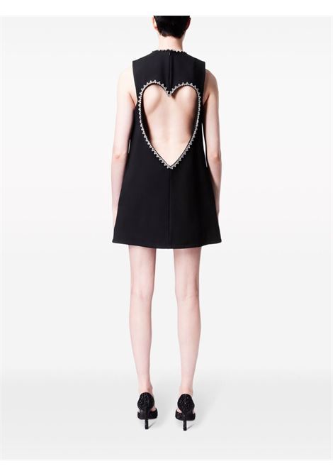 Black crystal-embellished cut-out minidress - women AREA | D07184BLK