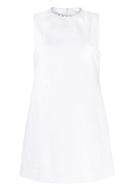 White crystal-embellished cut-out minidress - women AREA | D07184WHT