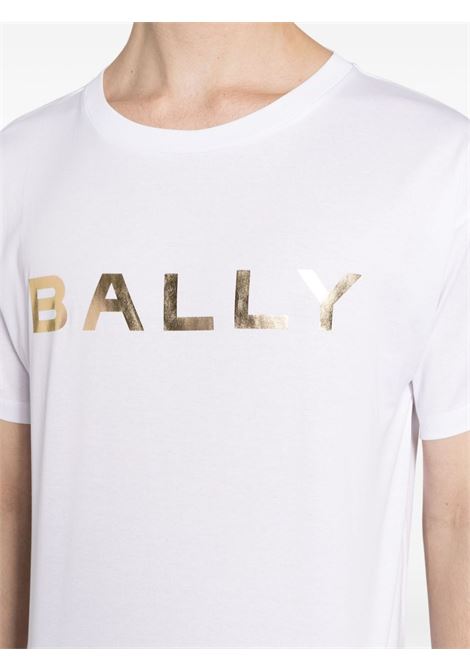 T-shirt con logo in bianco - uomo BALLY | MJE04TCO018U001