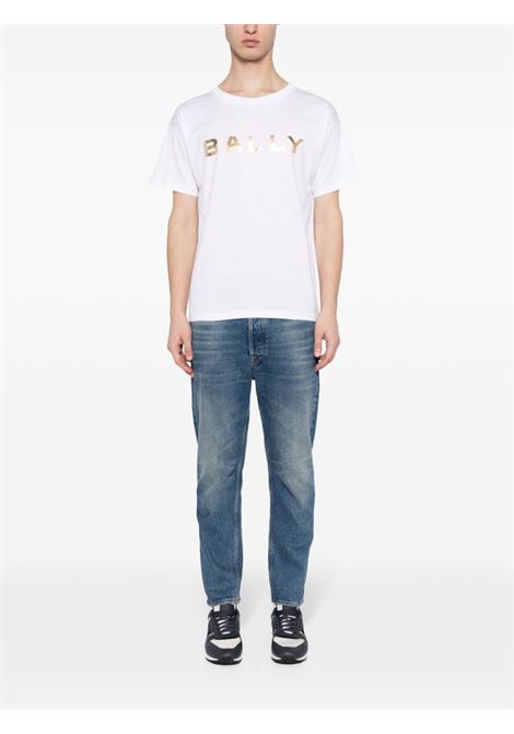 T-shirt con logo in bianco - uomo BALLY | MJE04TCO018U001