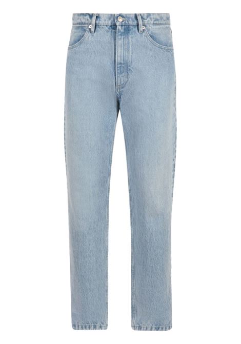 Jeans con vita media in blu - uomo