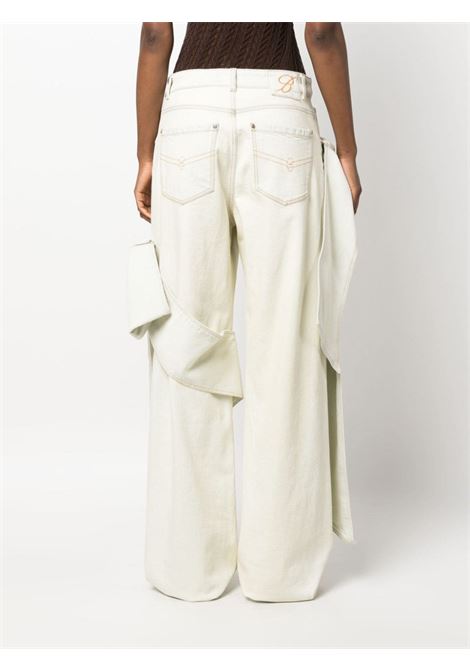 Jeans a gamba ampia in bianco - donna BLUMARINE | 2J116AD06C1