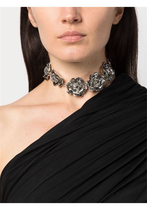 Silver rose-charm choker necklace ? women BLUMARINE | 2W236AN0996