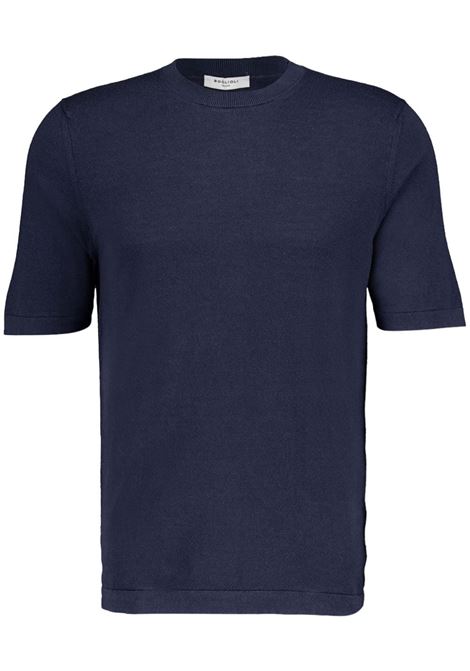 T-shirt girocollo in blu di Boglioli - uomo BOGLIOLI | 91555SA08060793