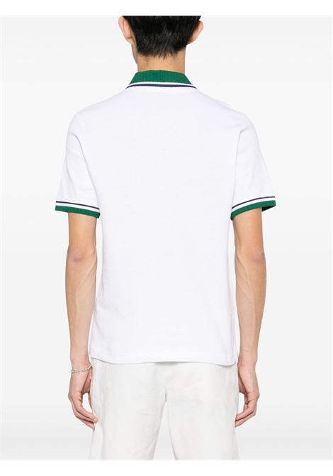 White logo-patch polo shirt - men  CASABLANCA | MS24JTP24201WHT