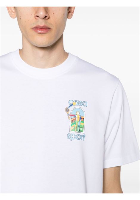 T-shirt le jeu-print in bianco - uomo CASABLANCA | MS24JTS00101WHT
