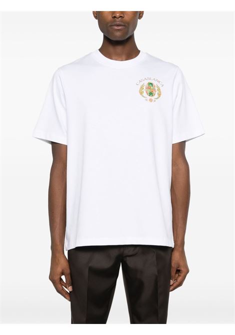 T-shirt tennis club in bianco - uomo CASABLANCA | MS24JTS00113WHT