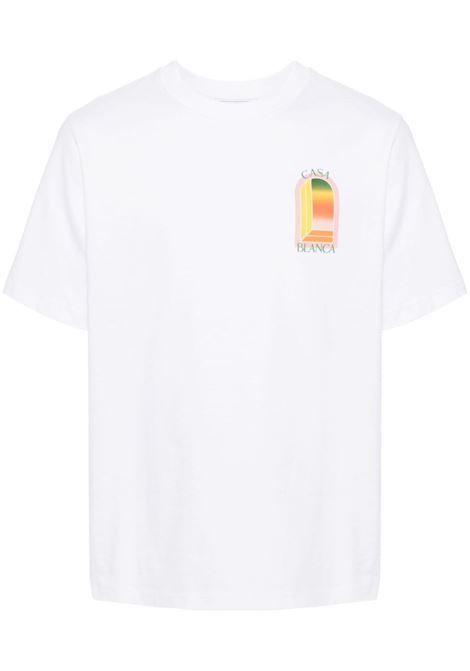 T-shirt tennis club in bianco - uomo CASABLANCA | MS24JTS00123WHT