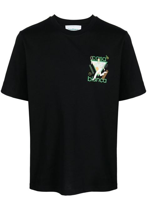 T-shirt con stampa grafica Le Jeu in nero - uomo CASABLANCA | UMPS24JTS00103BLK