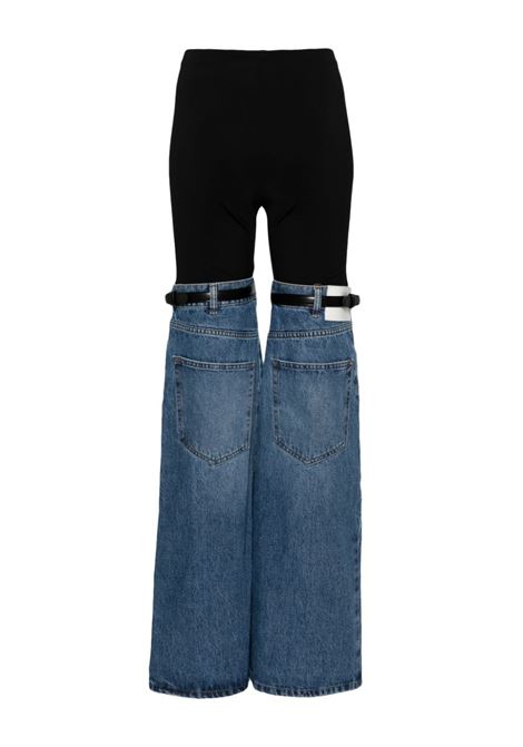 Jeans Hybrid con inserti in denim in nero e blu - donna COPERNI | COPP24BIS202BLKBL
