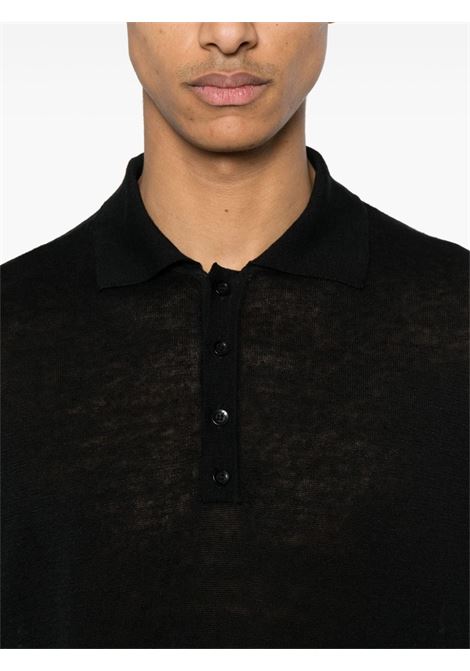 Black knitted polo shirt Costumein - men  COSTUMEIN | W0422989