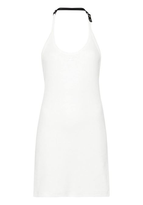 Miniabito con logo Holistic Buckle anni '90 in bianco - donna COURRÈGES | 124JRO332JS01210001