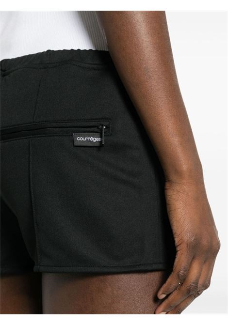 Black logo-appliqu? mini shorts ? women  COURRÈGES | 124JSH034JS00919999
