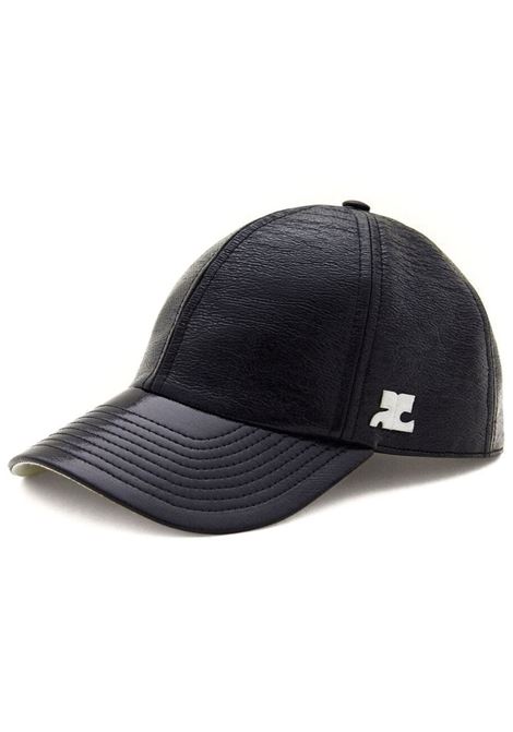 Cappellino con logo in nero - unisex COURRÈGES | PERACT002VY00149999