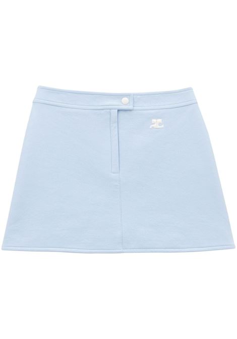 Light Blue A-line mini skirt ? women COURRÈGES | PERCJU001VY00147005