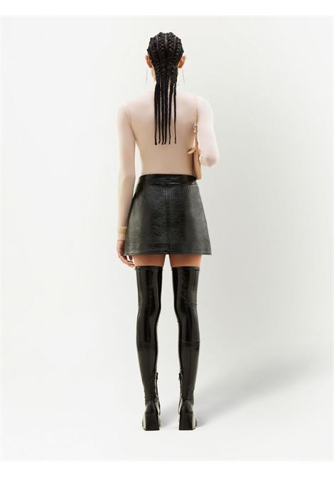 Black A-line mini skirt ? women  COURRÈGES | PERCJU001VY00149999