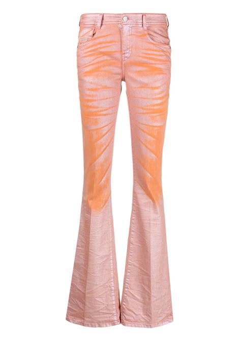 1969 d-ebbey-s3 jeans svasato in rosa e arancione  - donna