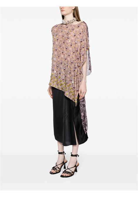 Multicolored sequinned geometric-print top - women DRIES VAN NOTEN | 2410107638164300