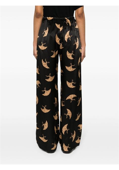 Black animal-print trousers - women DRIES VAN NOTEN | 2410109158141900