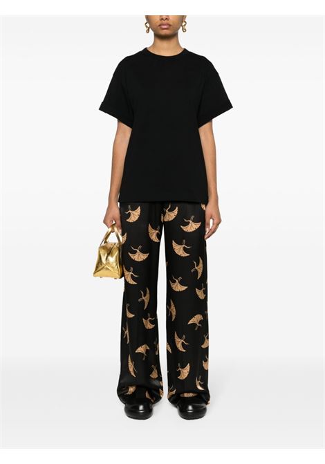 Black animal-print trousers - women DRIES VAN NOTEN | 2410109158141900