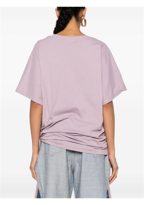 Lilac knot-detail T-shirt Dries Van Noten - women DRIES VAN NOTEN | 2410111068600403