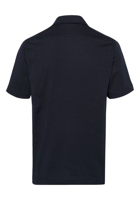 Blue navy chest-pocket polo shirt - men DRIES VAN NOTEN | 2410211048600509