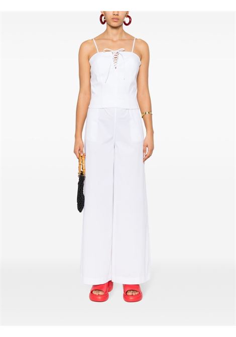 Pantaloni a gamba ampia in bianco - donna FEDERICA TOSI | FTE24PA12200001