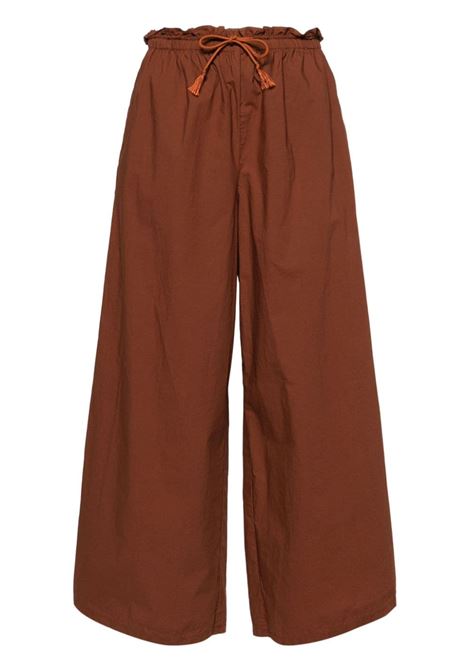 Pantaloni con coulisse in marrone - donna FORTE FORTE | 123462506
