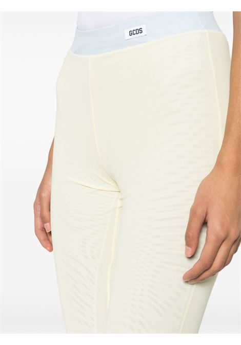 Yellow layered flared trousers - women GCDS | A1CW2908TA620