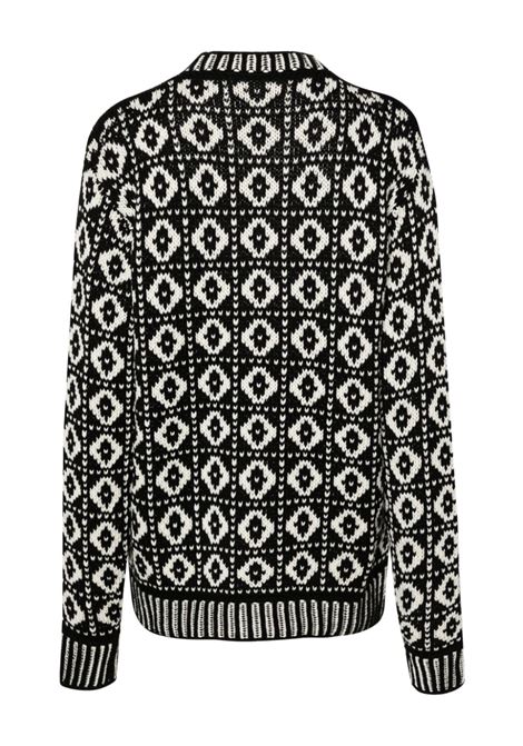 Black and white intarsia-knit jumper - women GOLDEN GOOSE | GMP00841P00146282556