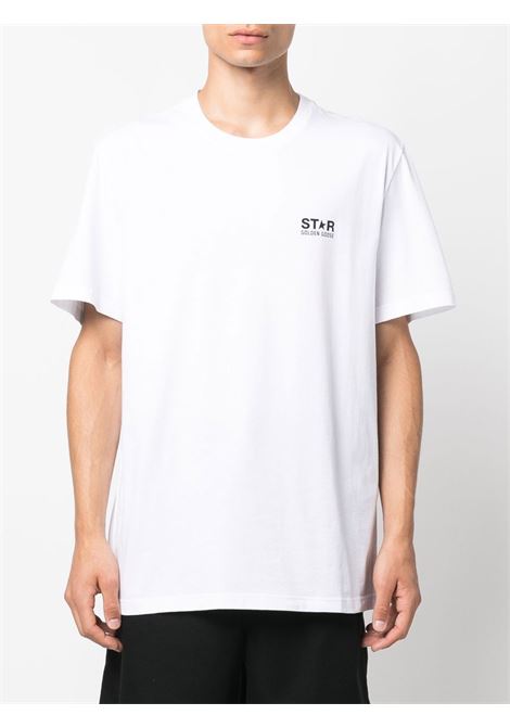 White logo-print short-sleeve T-shirt  - men  GOLDEN GOOSE | GMP01220P00087910283