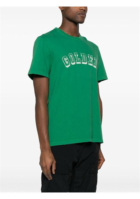Green logo-print T-shirt -  men GOLDEN GOOSE | GMP01220P00135135882