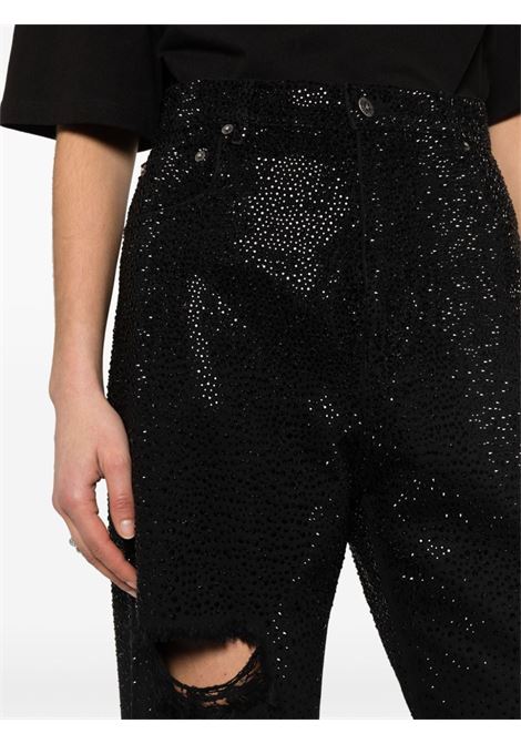 Jeans affusolati con cristalli in nero - donna GOLDEN GOOSE | GWP00844P00147590100