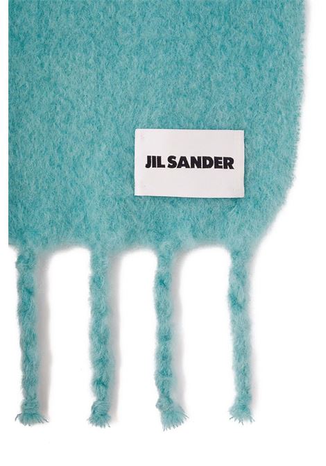 Sciarpa spazzolata con applicazione logo in blu - donna JIL SANDER | J52TE0014J40041440
