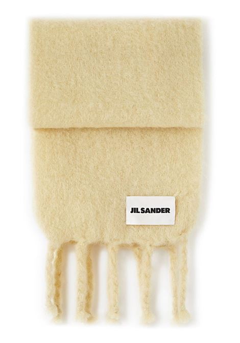 Sciarpa spazzolata con applicazione logo in beige - donna JIL SANDER | J52TE0014J40041742