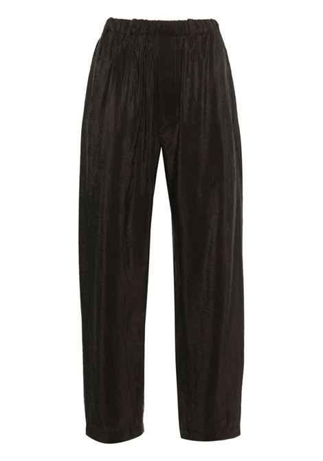 Brown high-waist wide-leg trousers - women LEMAIRE | PA1047LF208BR507