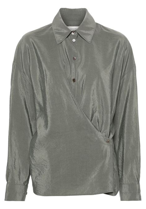 Camicia drappeggiata in grigio  - donna LEMAIRE | SH1032LF208BK949