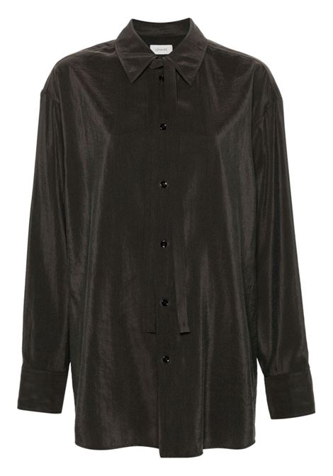 Camicia con fiocco in marrone - donna LEMAIRE | SH1051LF208BR507