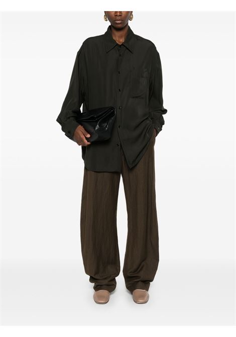 Brown double-pocket shirt - unisex LEMAIRE | SH1089LF1126BR507