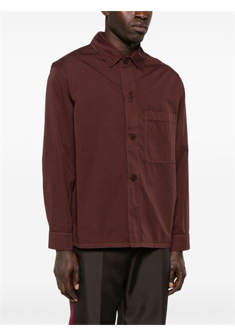 Brown plain shirt - men LEMAIRE | SH1090LF1206BR399