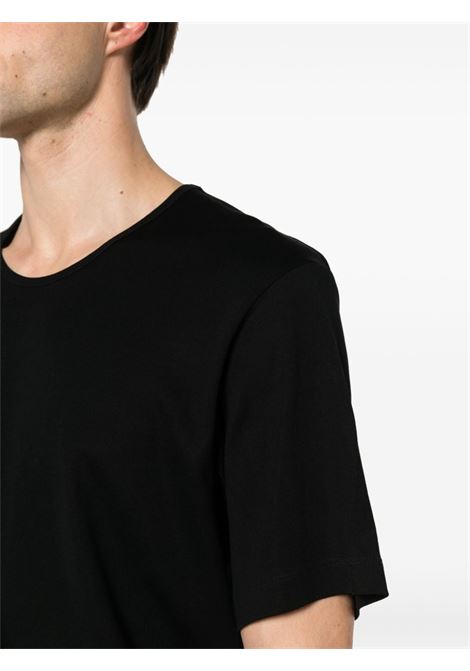 Black crew-neck T-shirt - men LEMAIRE | TO1109LJ1016BK999