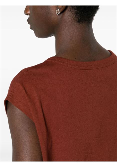 T-shirt a girocollo in rosso - donna LEMAIRE | TO1167LJ1010BR400